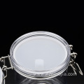 Empty transparent PET plastic cream jar